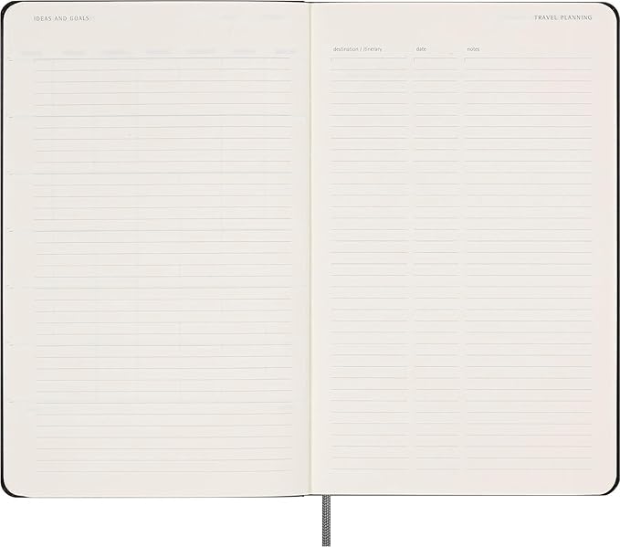 Moleskine Classic Weekly Undated Planner, Hard Cover, Large (5" x 8.25"), Black, 288 pages