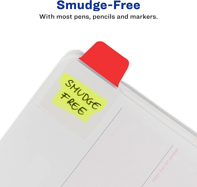 Avery Mini Ultra Tabs, 1" x 1.5", 2-Side Writable, Assorted Primary Colors, 80 Repositionable Tabs (74763)