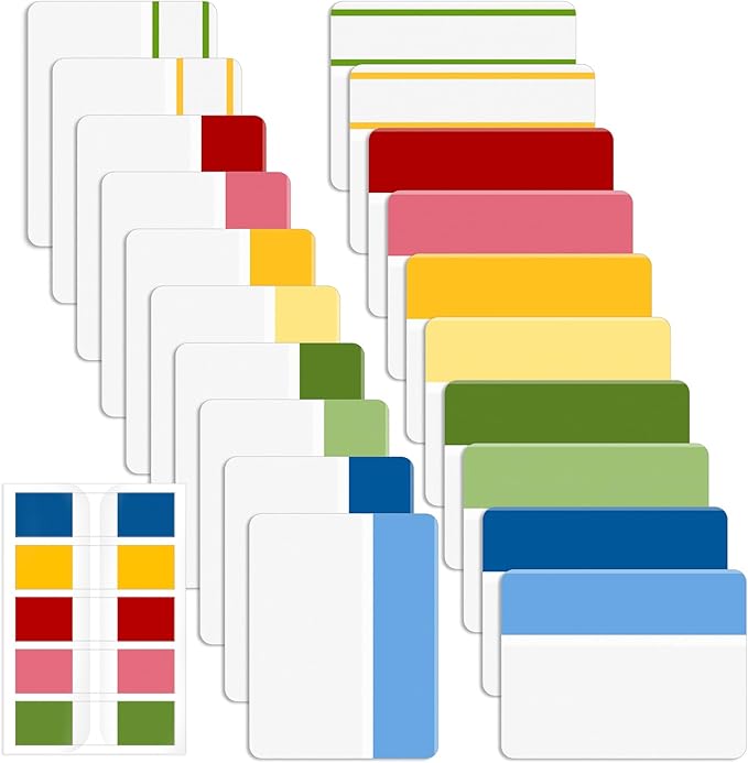 Mr. Pen- Sticky Index Tabs, 500 Pcs, 21 Sets, Colorful Sticky Tabs for Notebooks, Page Markers, Page Tabs for Binders, Page Tabs Sticky Tabs for Books, Notebook Tabs, Book Sticky Tabs for Notebooks