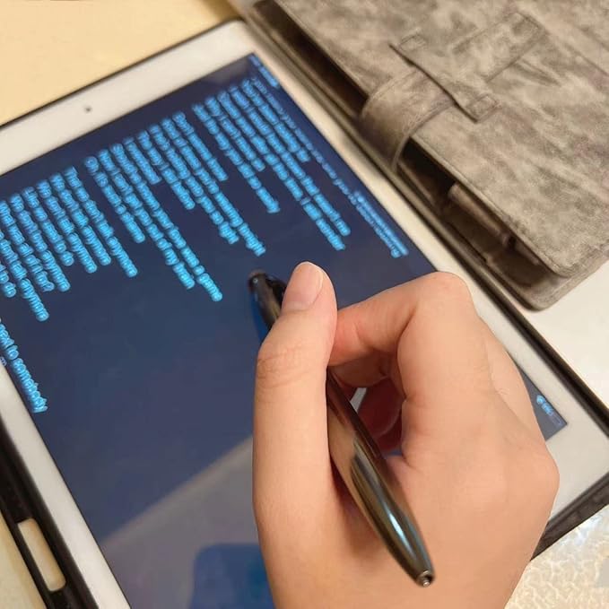 Wonderpool Leather Journal Refillable Binder A5 Writing Notebook Folder Organiser with Dotted Paper & Multi Pockets Cover for Business School Travel (A5, Grey)