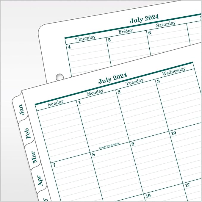 FranklinCovey - Original Two Page Per Day Ring-Bound Planner (Classic, Jul 2024 - Jun 2025)