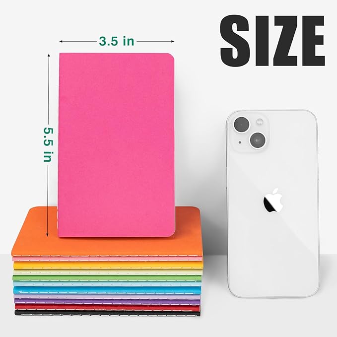 Lzerking Small Lined Notebooks Bulk 60 Packs Mini Journal Pocket Notepads Set Colorful Cover Notebooks Bulk Gifts for Kids 3.5 x 5.5 Inches, 30 Sheets/60 Pages