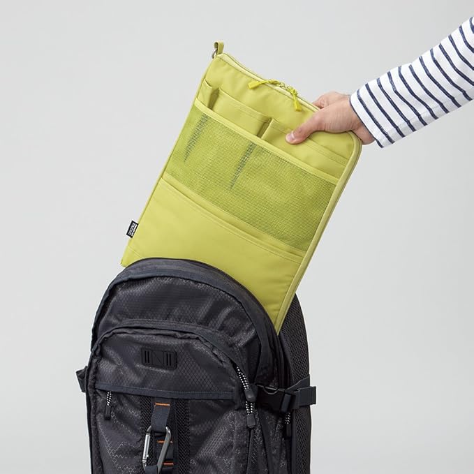 LIHITLAB Laptop Sleeve, Water & Stain Repellent, Vertical for Backpack, 13.4" x 9.8", Red (A7683-3)