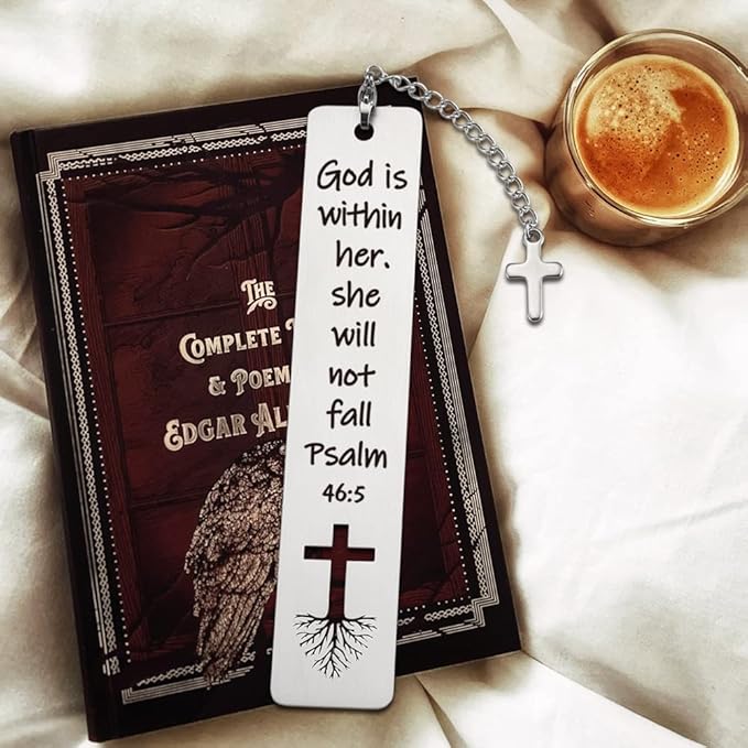 Christian Inspirational Gift for Women, Bible Verse Bookmark with Tassel Funny Gift for Women, Birthday Christmas Bookmarks Gifts for Bookworms Friends Sister Girl Female Book Club Religious Gift-ZB1
