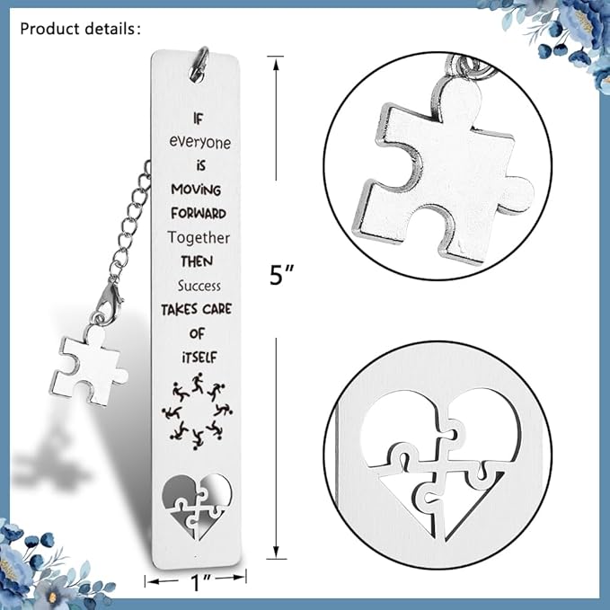 THRXOBN Inspirational Bookmarks Gifts for Employees,Coworker,Team Gifts for Employees, Coworker, Inspirational Office Gift for Co-Worker, Employee, Reading Gift for Employee,WB103