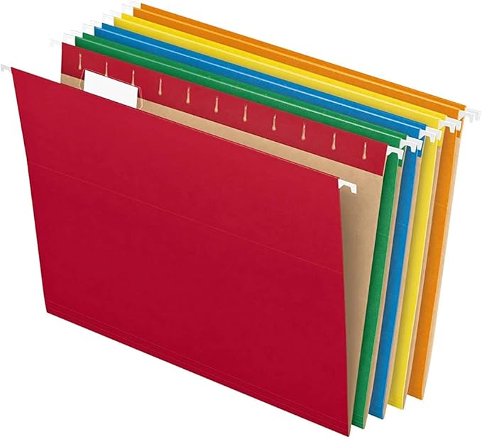 Pendaflex Extra Capacity Reinforced Hanging File Folders, 2", Letter Size, Standard green, 1/5 Cut, 25/BX (04152X2) & Hanging File Folders, 25 Per Box (81663)