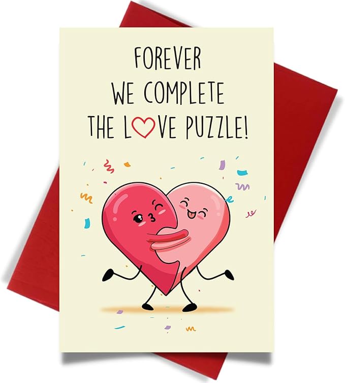 Cheerin Romantic Anniversary Cards for Him and Her - Cute Anniversary Card for Girlfriend and Boyfriend - Funny Birthday Card for Husband and Wife