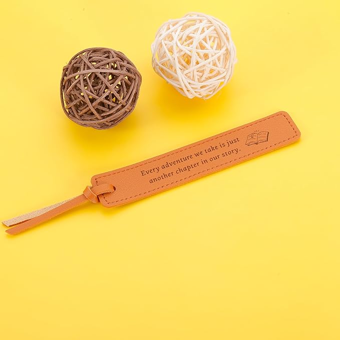 Leather Bookmark for Men Women Anniversary Leather Gifts for Him Her Men 3rd Anniversary Wedding Party Birthday Retirement Gifts for Women Inspirational Bookmark for Women Book Lover,Another Chapter