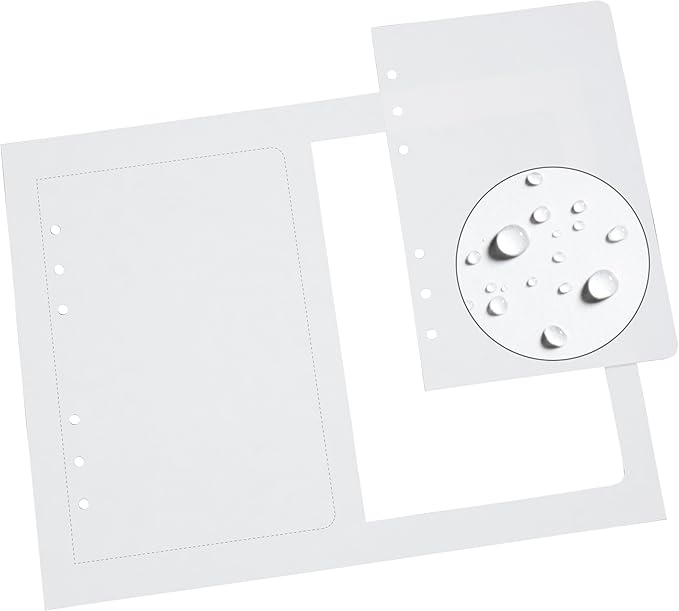 Rite in the Rain Weatherproof Loose Leaf Copier Paper, 2-4.625" x 7" White Loose Leaf Sheets Per 8.5" x 11" Main Sheet, 150 Sheet PK (No. LL8511)