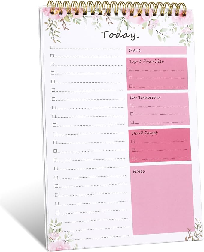 To Do List notepad - To Do List Notebook for Work with 52 Sheets, Undated Daily Planner Perfect for Daily Tasks and Goal Setting, To Do List Notepad Suitable for Office, Desk, Classroom,