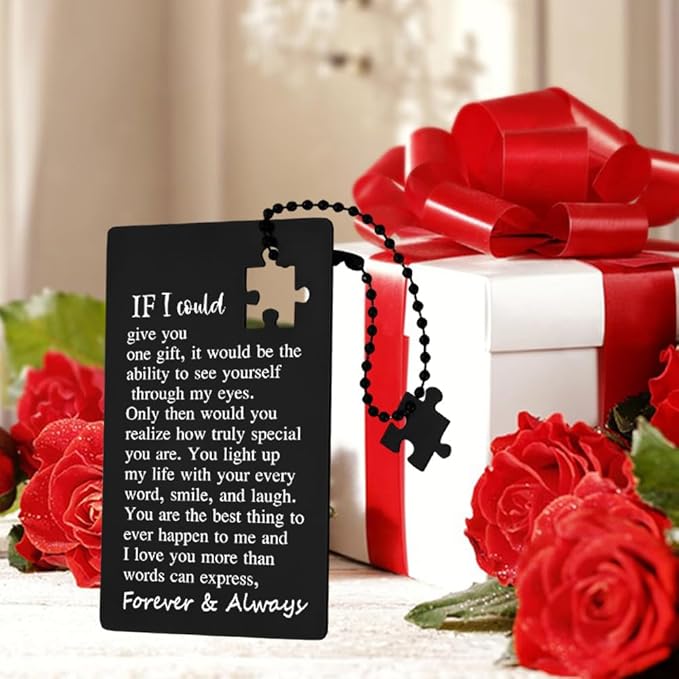 llxxeyopqdxz Anniversary Card Gifts for Men or Women, Happy Birthday Card for Husband, Anniversary Cards for Husband, Wallet Card Love Gift for Him Her, Wallet Insert Card