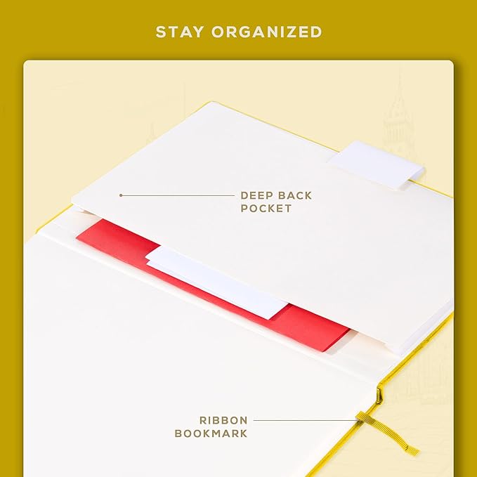 BEECHMORE BOOKS Lined Journal Notebook, 8.5 x 11.5 inch, A4 160 Lined Pages, Hardcover Leather Journals for Women, Men, Writing and Notebooks for Work - 120 GSM Thick Paper, Gifts Box Included