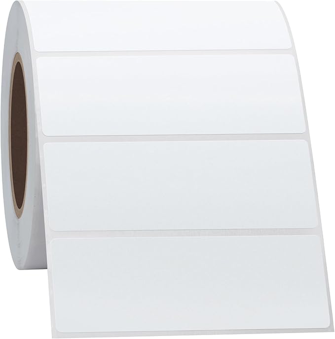 Hybsk 3x1 inch Direct Thermal Labels for Barcodes, Address, Compatible with Rollo Label Printer & Zebra Desktop Printers (3"x1",2 Rolls White)