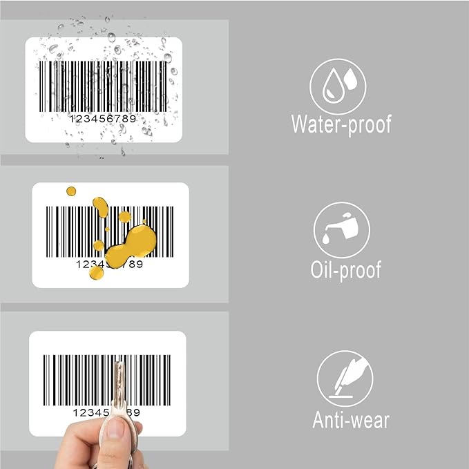 Hybsk 3x2 inch Direct Thermal Labels for Barcodes, Address, Compatible with Rollo Label Printer & Zebra Desktop Printers (3"x2",2 Rolls White)