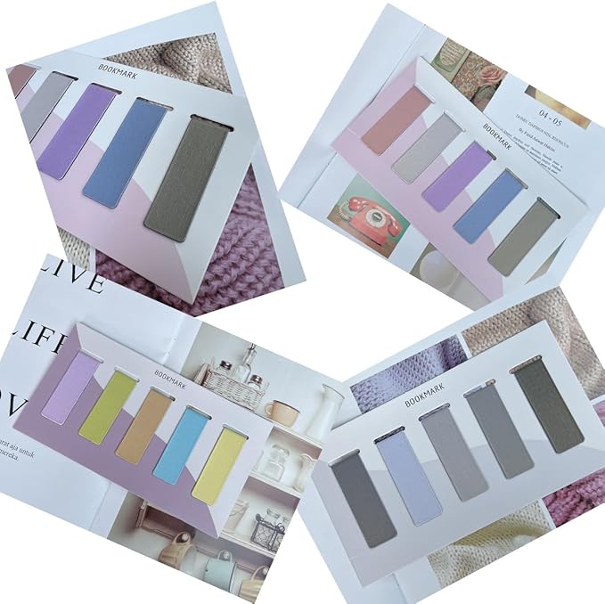 15 Pieces Bookmarks, Magnetic Bookmarks for Women, Men, Book Lovers Page Markers for Students Teachers Reading, Solid Color