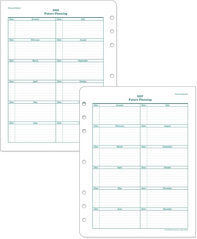 FranklinCovey - Original Two Page Per Day Ring-Bound Planner (Monarch, Apr 2025 - Mar 2026)