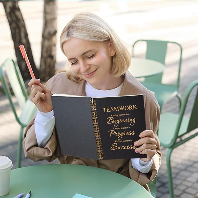 Teamwork Coming Together is The Beginning 160 Blank Pages Spiral Notebook, Team Notebooks for Employees, Job Promotion Gifts, Teamwork Gifts for Coworkers, Office Team Work Gifts for Colleague