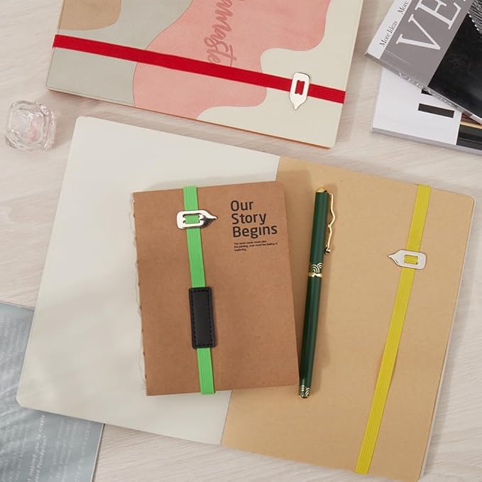 CRASPIRE 3Pcs Elastic Bookmarks for Any Books Iron Arrow Clasp Book Marker Stainless Steel Book Darts Never Lose Your Mark Reading Page Tags for Women Men Book Lovers Students Teachers