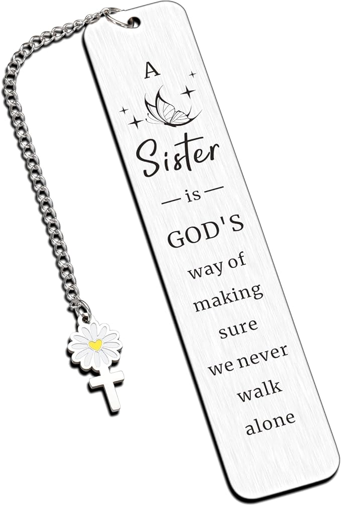 Sister Gifts from Sister Gifts for Women, Sister in Law Sister Birthday Christmas Gifts for Women Friend Sister Bookmarks for Book Lover First Communion Confirmation Graduation Friendship Gifts