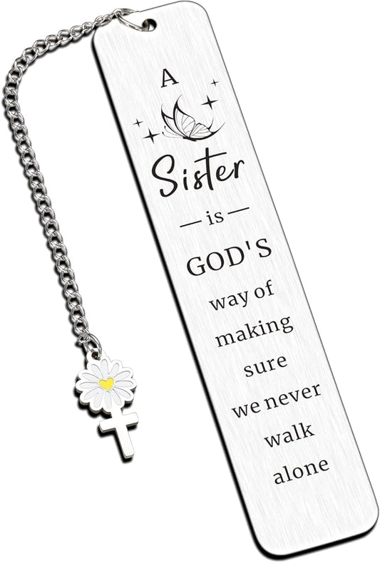 Sister Gifts from Sister Gifts for Women, Sister in Law Sister Birthday Christmas Gifts for Women Friend Sister Bookmarks for Book Lover First Communion Confirmation Graduation Friendship Gifts