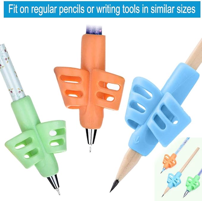 JuneLsy Pencils Grips Pencils Grips for Kids Handwriting Posture Correction Training Writing AIDS for 2-4 Year Kids toddler Preschoolers Students Children Special Needs (6PCS)
