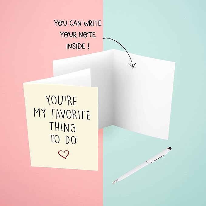 Cheerin Funny Greeting Card with Envelope - Anniversary Card - Hilarious Greeting Card - Birthday Gift for Boyfriend, Girlfriend, Husband, or Wife