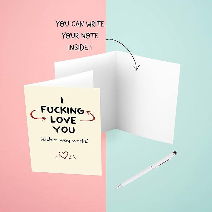 Cheerin Funny Anniversary Greeting Card with Envelope - Romantic Birthday Card - Hilarious Gifts for Him Her Girlfriend Boyfriend Wife Husband