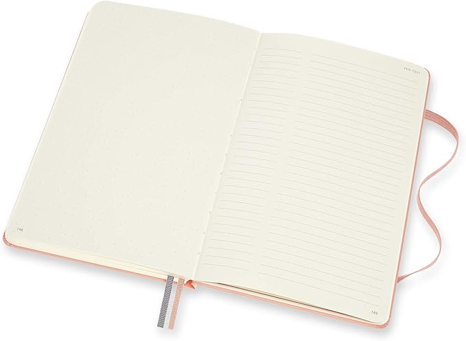 Moleskine Art Logbook, Hard Cover, Large (5" x 8.25"), Dotted, Coral Pink, 160 Pages
