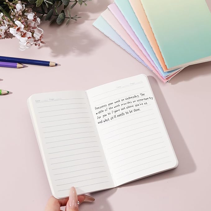 Ddaowanx Small Lined Notepads, Bulk Cute Mini Journals,3.5 x 5.5 Inches,72 Pages, Pocket Notebooks Set Colorful Cover Notebooks for Kids, Party Favors (120)