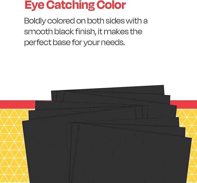 School Smart Railroad Board, 22 x 28 Inches, 6-Ply, Black, Pack of 25