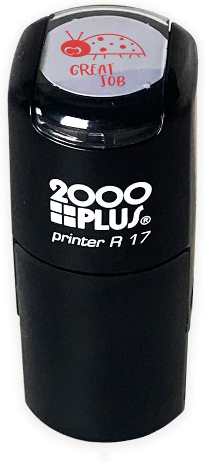 Great Job! Ladybug Stamp / 2000 Plus Self Inking Teacher Stamper/Red Imprint Planner & Worksheet Stamp