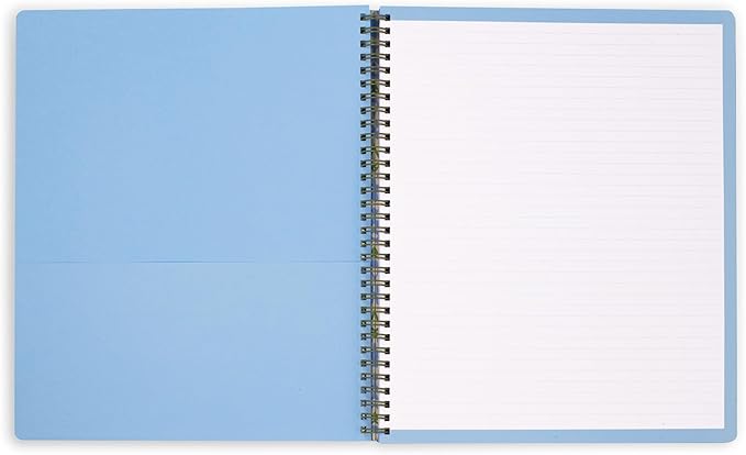 Steel Mill & Co Cute Large Spiral Notebook College Ruled, 11" x 9.5" with Durable Hardcover and 160 Lined Pages (Sunflower)