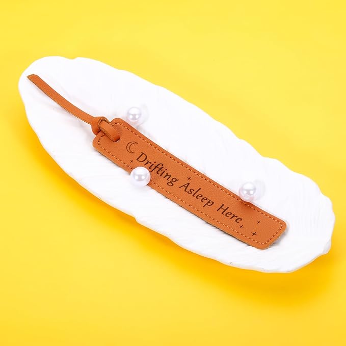 Leather Bookmark Wedding Party Gift Wedding Gift for Book Lovers Bookish Gift Drifting Asleep Here Book Marks for Reading Women Leather Anniversary Gifts for Her Women Wedding Reader