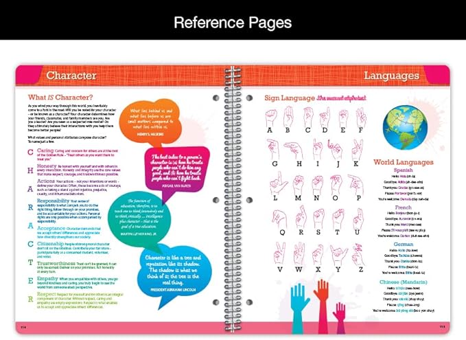 Dated Elementary Student Planner 2024-2025 Academic School Year, Large (8.5" by 11") Block Style Datebook with Imagine Cover