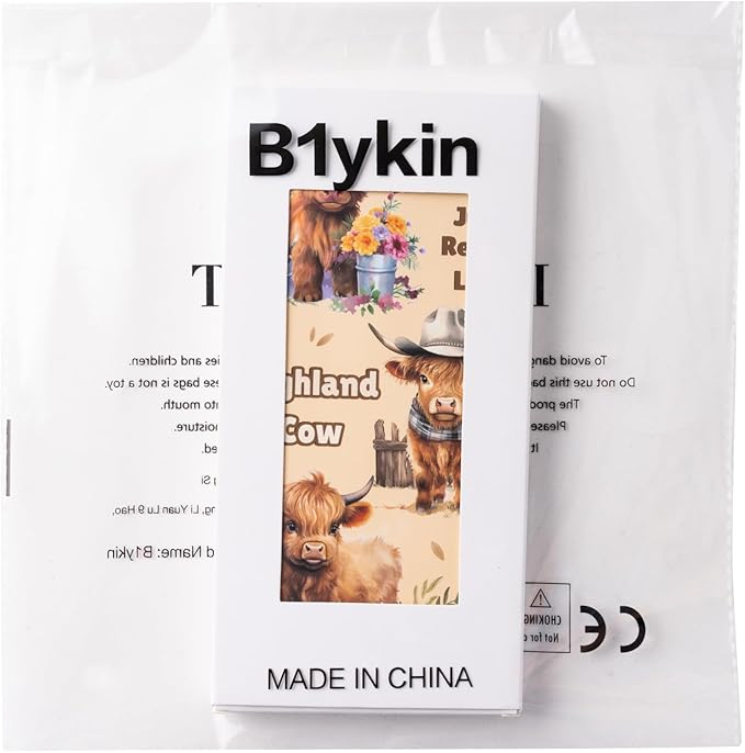 B1ykin Sticky Notes Set - Cartoon Theme Cute Self-Stick Notes Pad Teacher Appreciation Gifts， Self-Adhesive Writing Memo Pages Sticky to Do Notepad for Kids Employee School Office (Highland Cow)