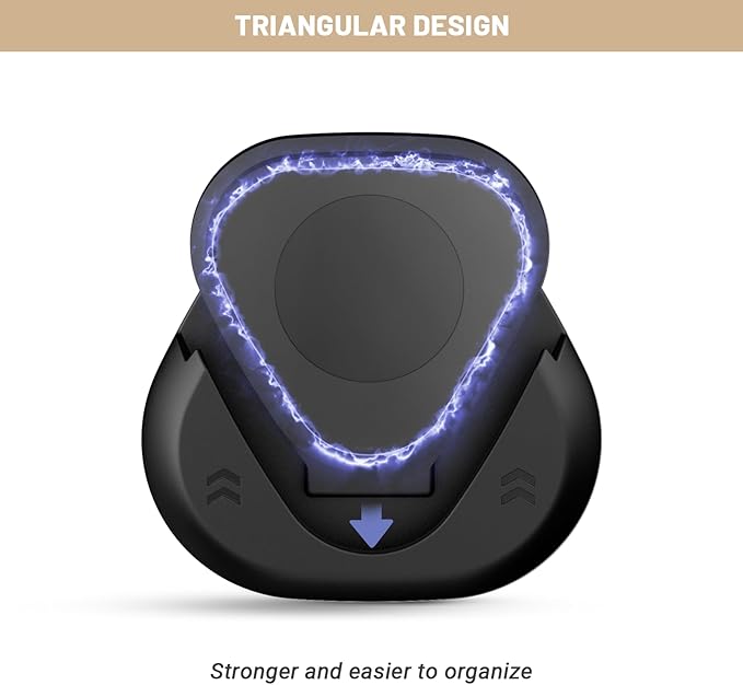 JUMEIHUI 6 Pack Magnetic Remote Control Holder Wall Mount,Convenient and Stylish TV Remote Organizer for Home Office School Supply Storage,No Drilling, Strong Magnet (Black)