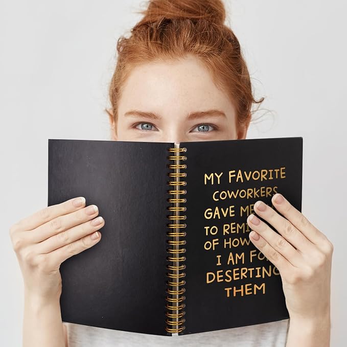 My Favorite Coworkers Gave Me This Gold Hardcover 160 Pages Spiral Notebooks, Coworker Leaving Gift, Sarcastic Farewell Gift, Goodbye Gifts for Coworkers, Coworker Birthday Gift, New Job Gift