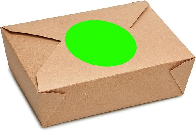 ChromaLabel 3 Inch Round Label Permanent Color Code Dot Stickers, 500 Labels per Roll, Green