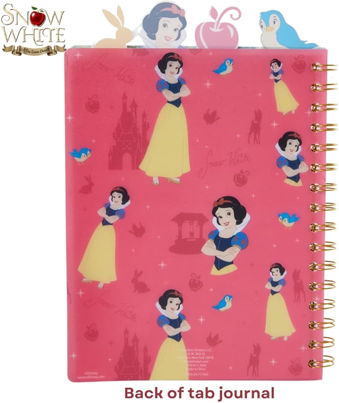 Innovative Designs Disney Snow White Tab Journal Notebook, Spiral Bound, 96 Lined Pages, 8 x 7 inches