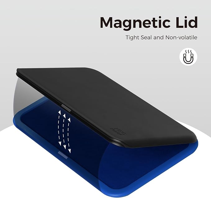 Large Stamp Pad - 3.50"x 6.25", Magnetic Lid, Premium Quality Felt Stamp Pad (Blue)