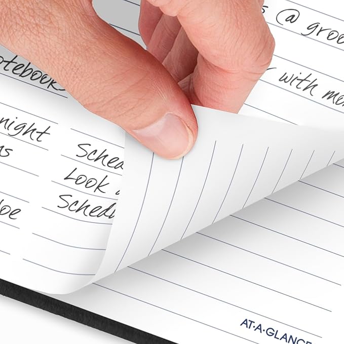 AT-A-GLANCE 2025 Planner, Weekly, 7" x 8-3/4", Medium, Block-Style, DayMinder, Black (G5350025)