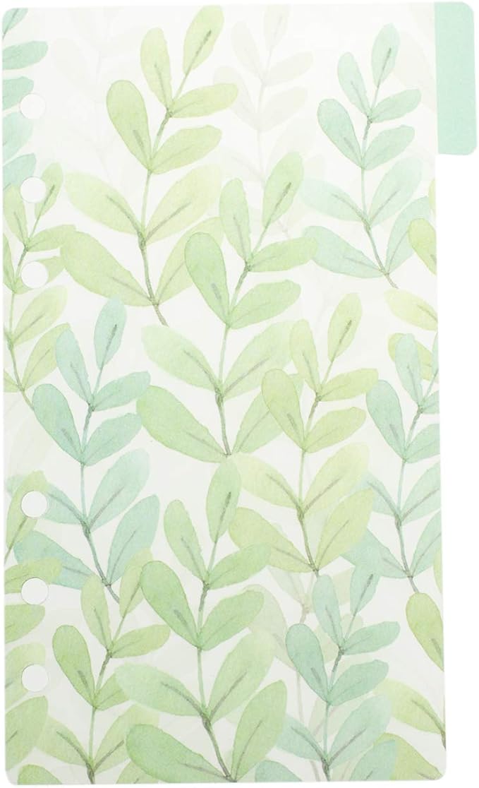 Plastic Binder Index Dividers, 6-Tab, Assorted Designs, Match for Standard A6 Size 6-Ring Planners