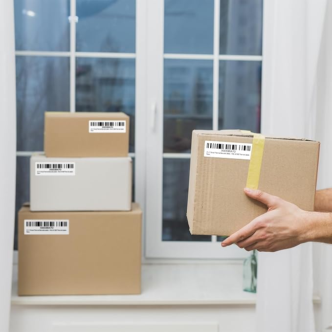 12 Rolls 3" X 1" Address Labels, 1300/Roll - Direct Thermal Labels Compatible with Zebra & Rollo Printers