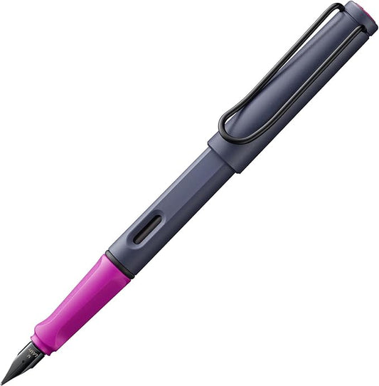 LAMY safari pink cliff - Fountain Pen with ergonomic grip & polished steel nib in size EF - ideal for any Writing & Calligraphy - including LAMY T 10 blue cartridge - Right-Handed