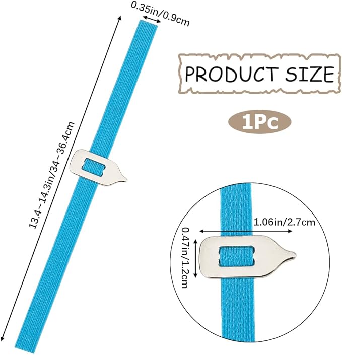 CRASPIRE Elastic Bookmark Blue Book Marks with Pointer Elastic Rope Band Strap Planner Bookmarks Page Tags for Reading Library Lovers Teachers Classmates Friends Birthday Gifts