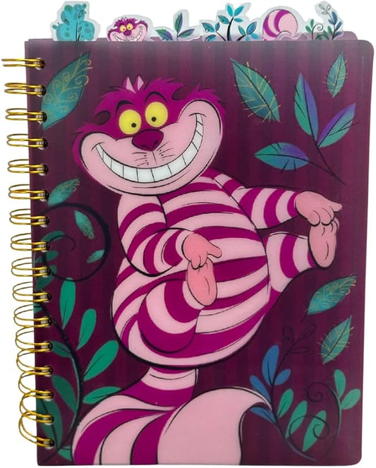 Innovative Designs Disney Alice in Wonderland Cheshire Cat Journal Notebook, Spiral Bound, 144 Lined Pages, 8 x 7 inches