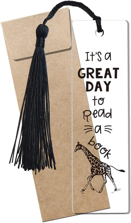 Great Day Inspirational Bookmark Gifts for Women Girls Giraffe Lovers Bookworm Sister Daughter Lovers Book Female Sister Gifts Friendship Gifts Friend