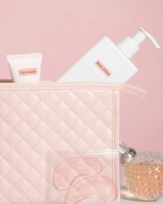 iEager Label Maker Tape, 15mm x 30mm, Pink Sticker Thermal Paper, Household Storage Labels, Self-Adhesive Label Tape, Set of 3