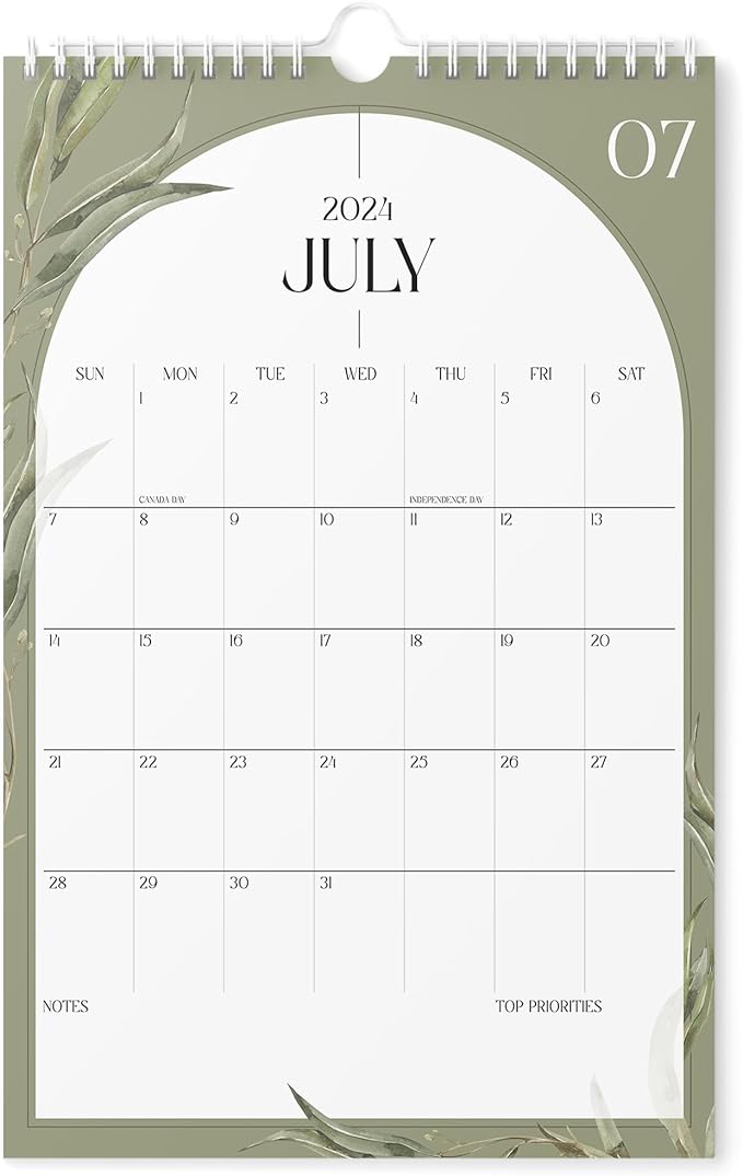 Calendar 2024-2025 - Vertical 11x17 2024 Wall Calendar Runs Until December 2025 - Easy Planning with the Aesthetic Wall Calendar 2024-2025 Monthly - Karto - Boho Greenery