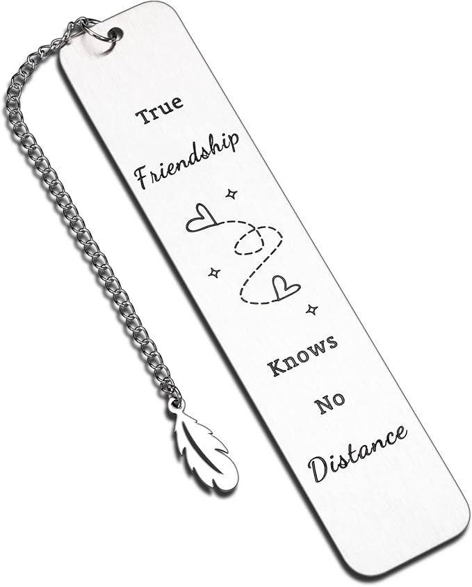 Long Distance Friendship Bookmark Going Away Gifts for Women Men Best Friends BFF Besties BFF Soul Sisters Girls Teens Kids Leaving Moving Birthday Christmas Graduation Wedding Farewell Gifts for Her